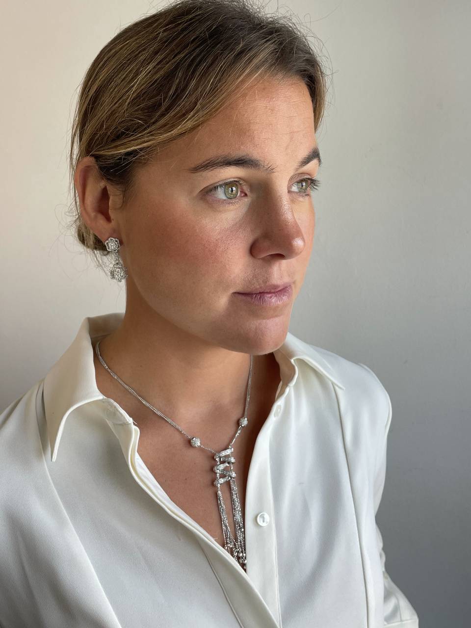 DARBY choker in 18k white gold with diamonds