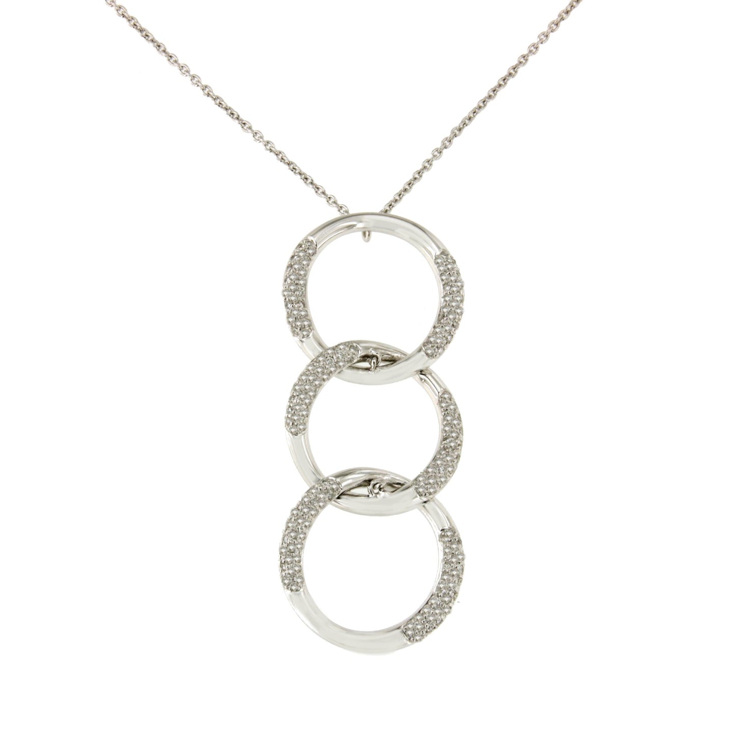 COBRA choker in 18k white gold with curb links in diamonds