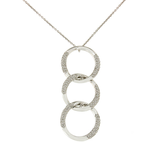 COBRA choker in 18k white gold with curb links in diamonds