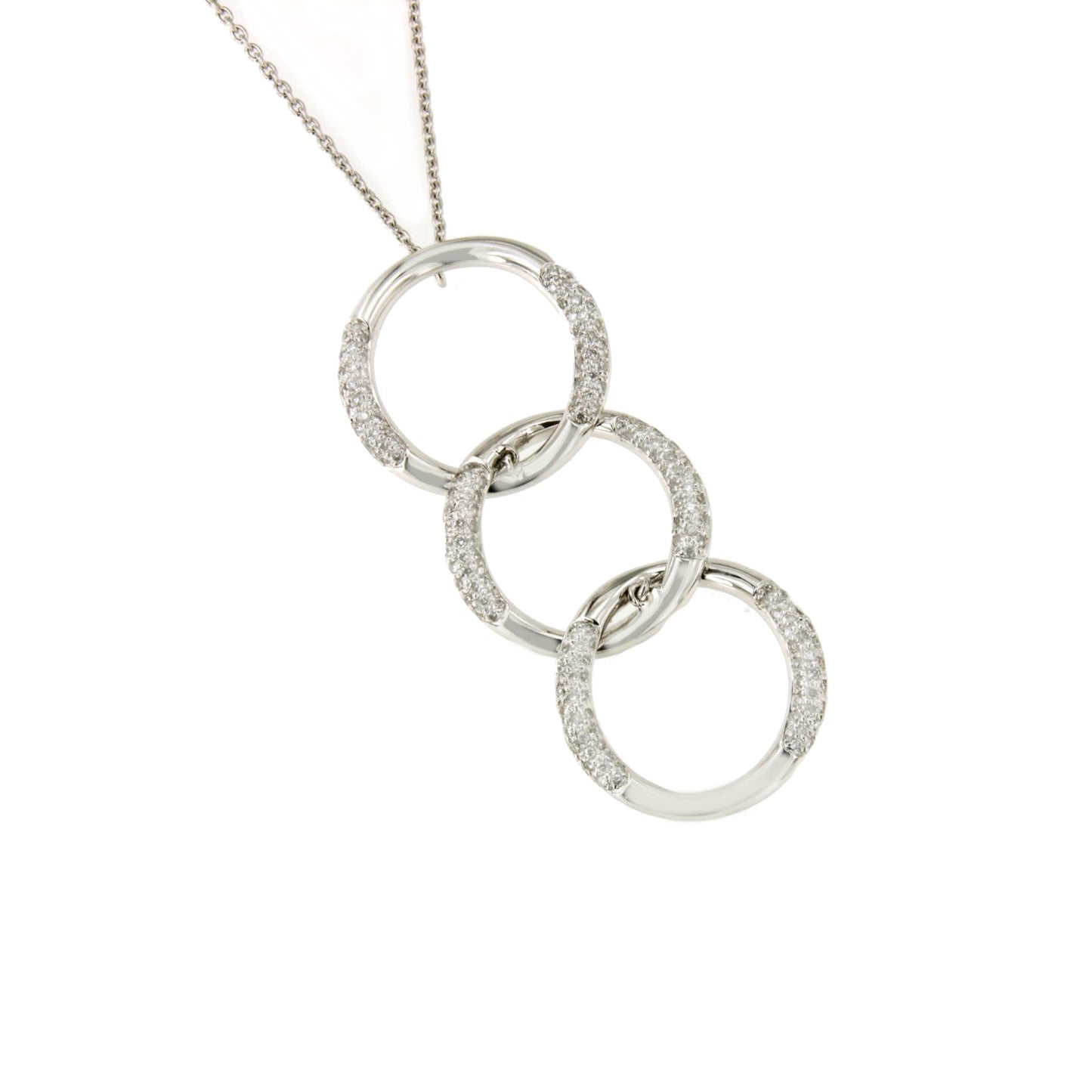 COBRA choker in 18k white gold with curb links in diamonds