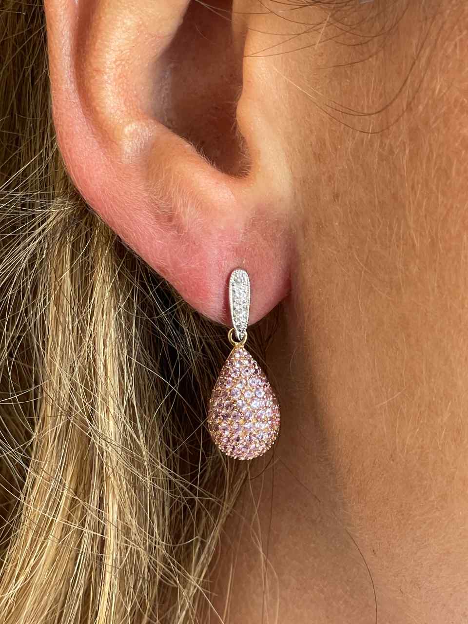 CHUCENA detachable earring in 18k white gold with diamonds
