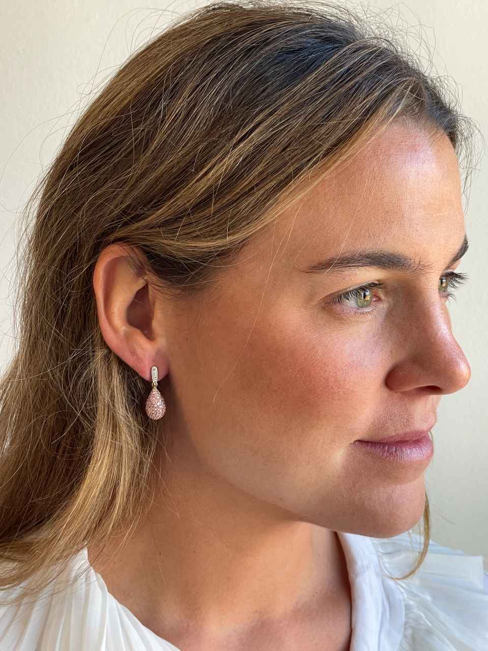 CHUCENA detachable earring in 18k white gold with diamonds