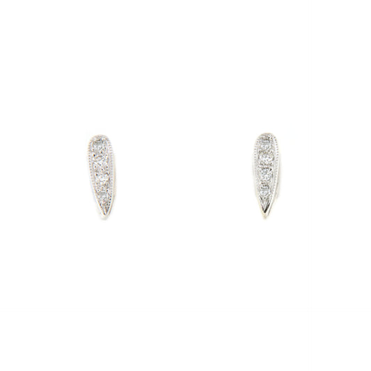 Pendiente CHUCENA desmontable oro blanco 18 ktes con brillantes