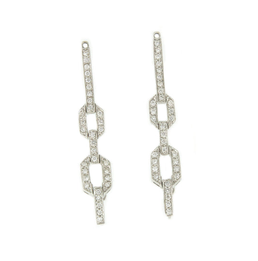 SAKURA earring extender in 18kt white gold with diamonds