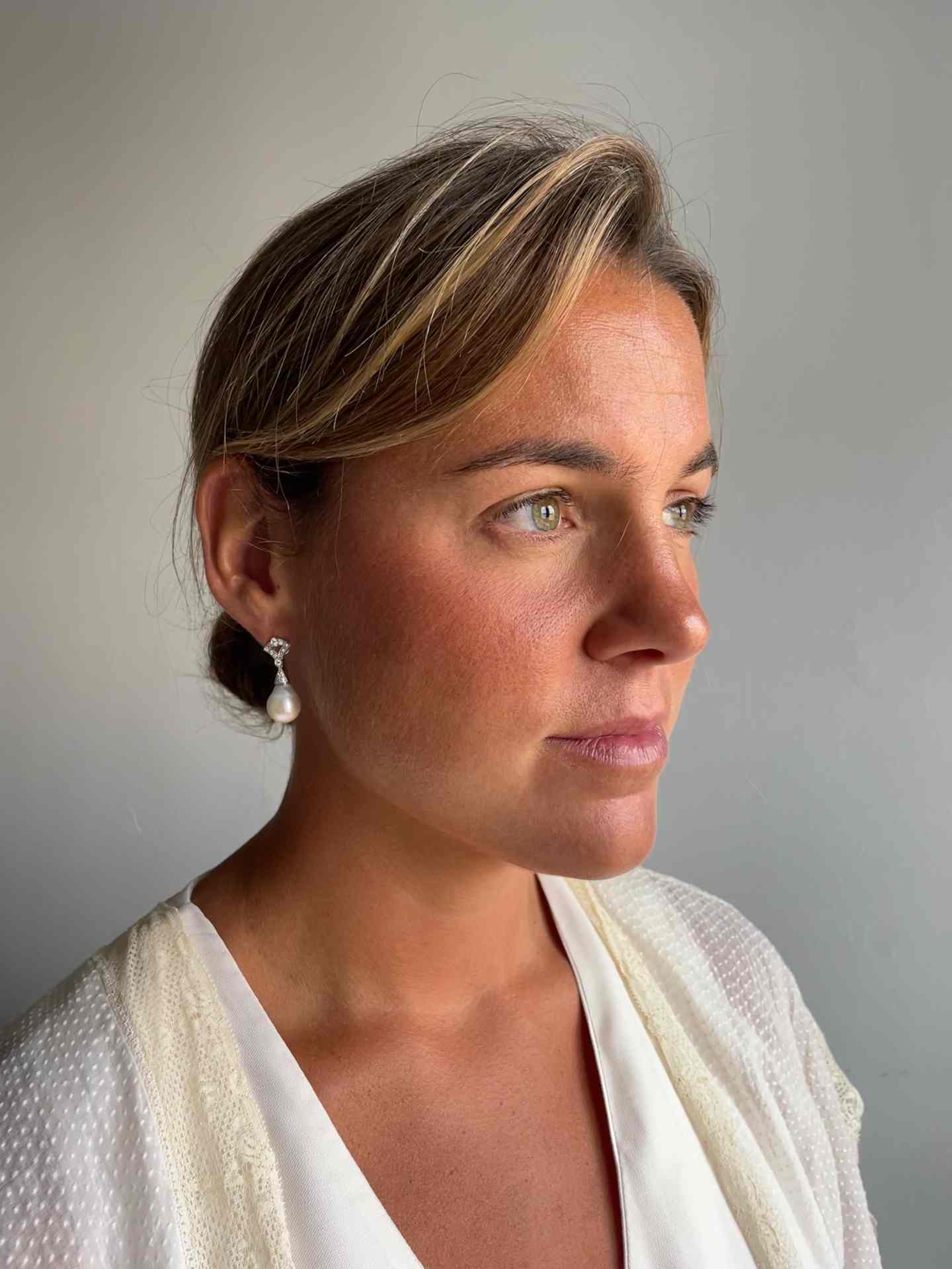 COQUETO detachable earrings in 18k white gold and diamonds