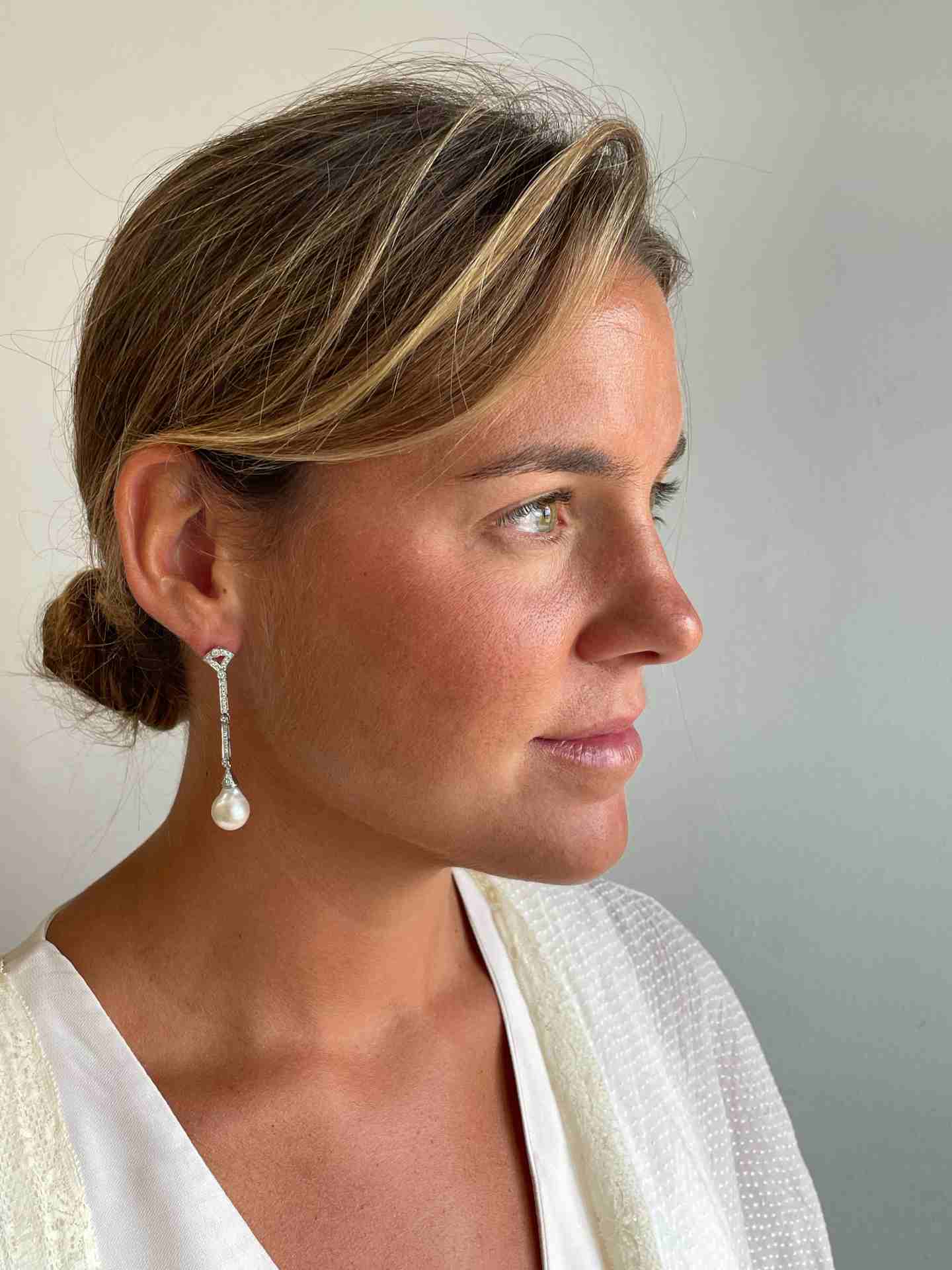 COQUETO detachable earrings in 18k white gold and diamonds