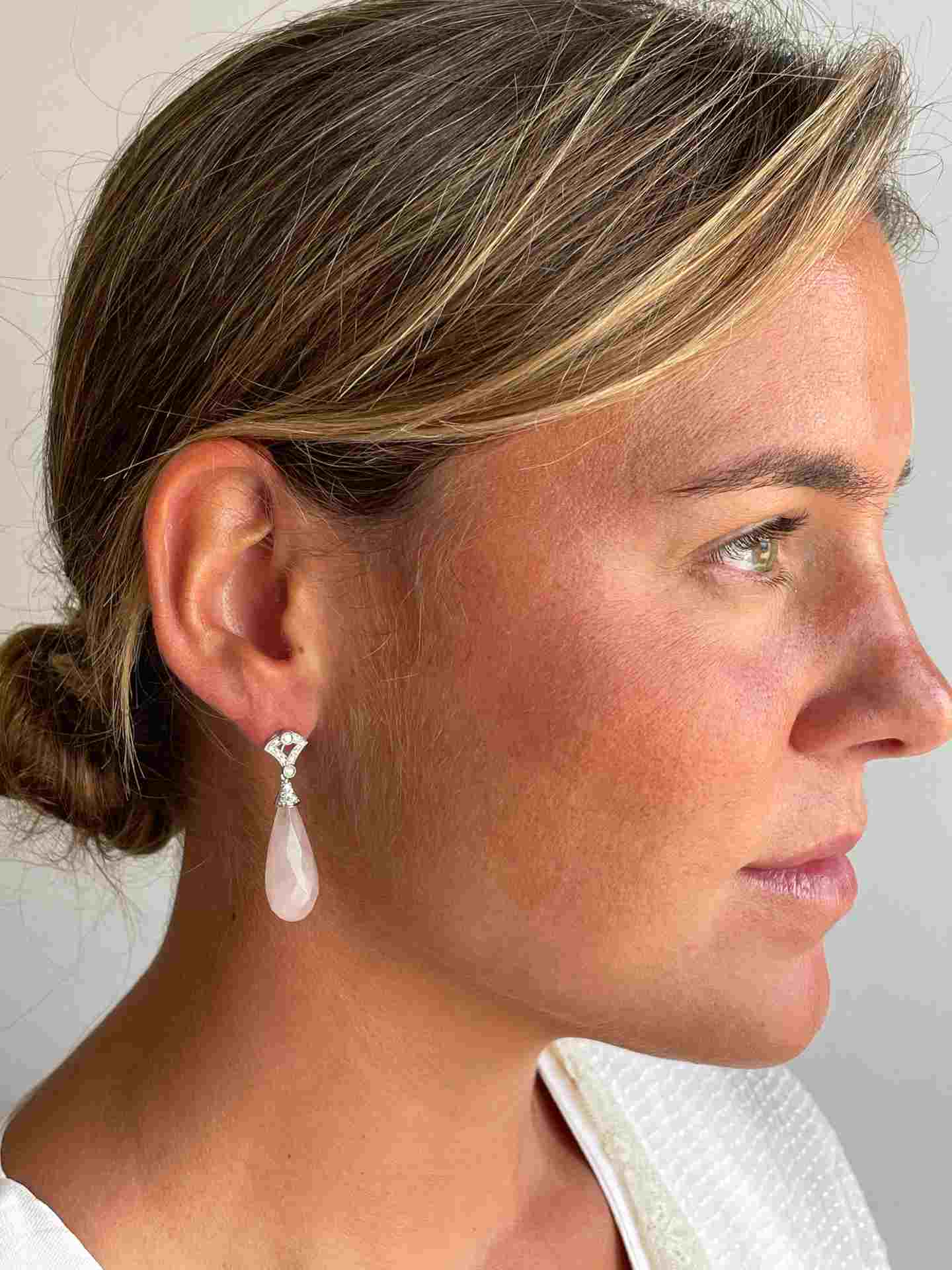 COQUETO detachable earrings in 18k white gold and diamonds