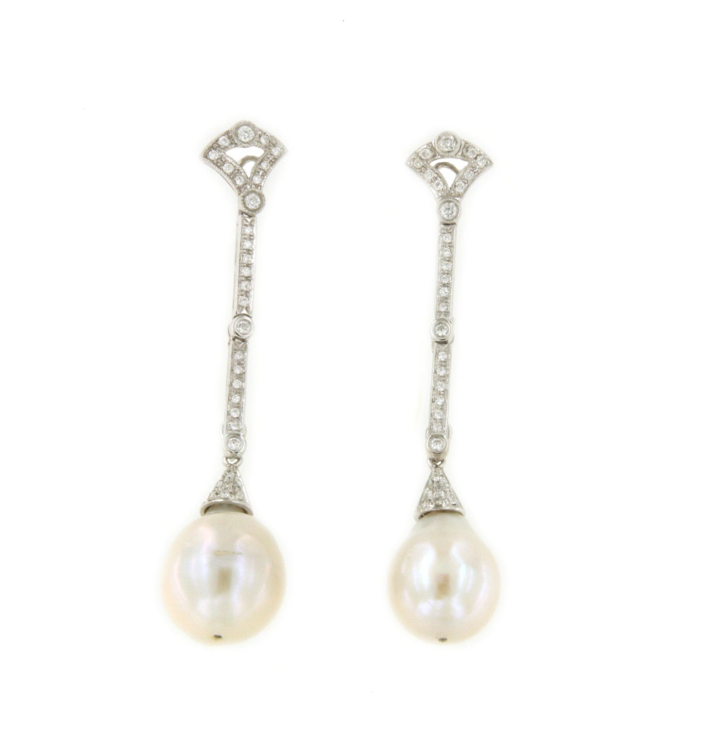 Pendientes desmontables  COQUETO en oro blanco 18 ktes y brillantes