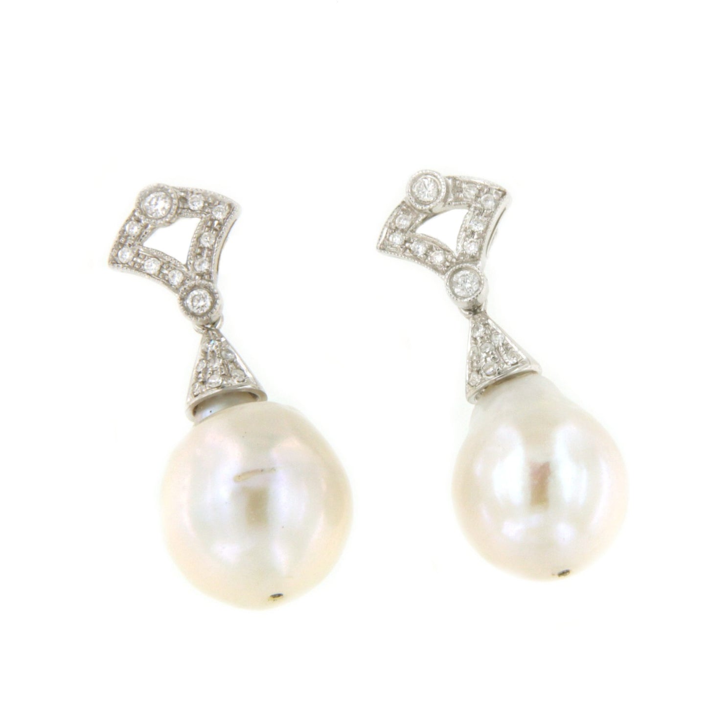 Pendientes desmontables  COQUETO en oro blanco 18 ktes y brillantes