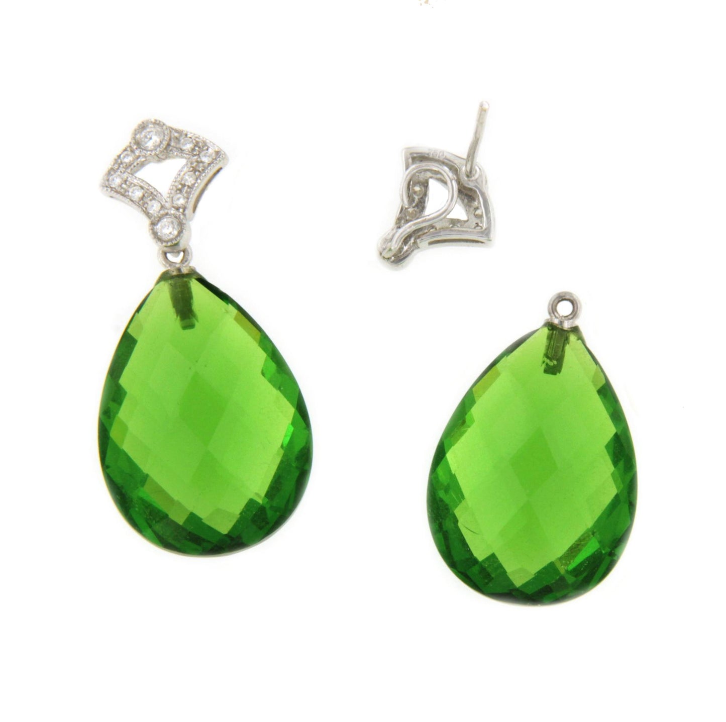 COQUETO detachable earrings in 18k white gold and diamonds