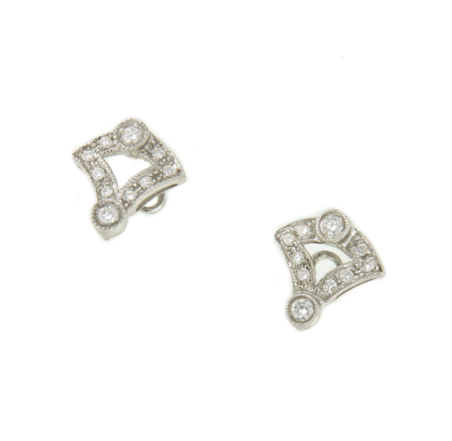 Pendientes desmontables  COQUETO en oro blanco 18 ktes y brillantes