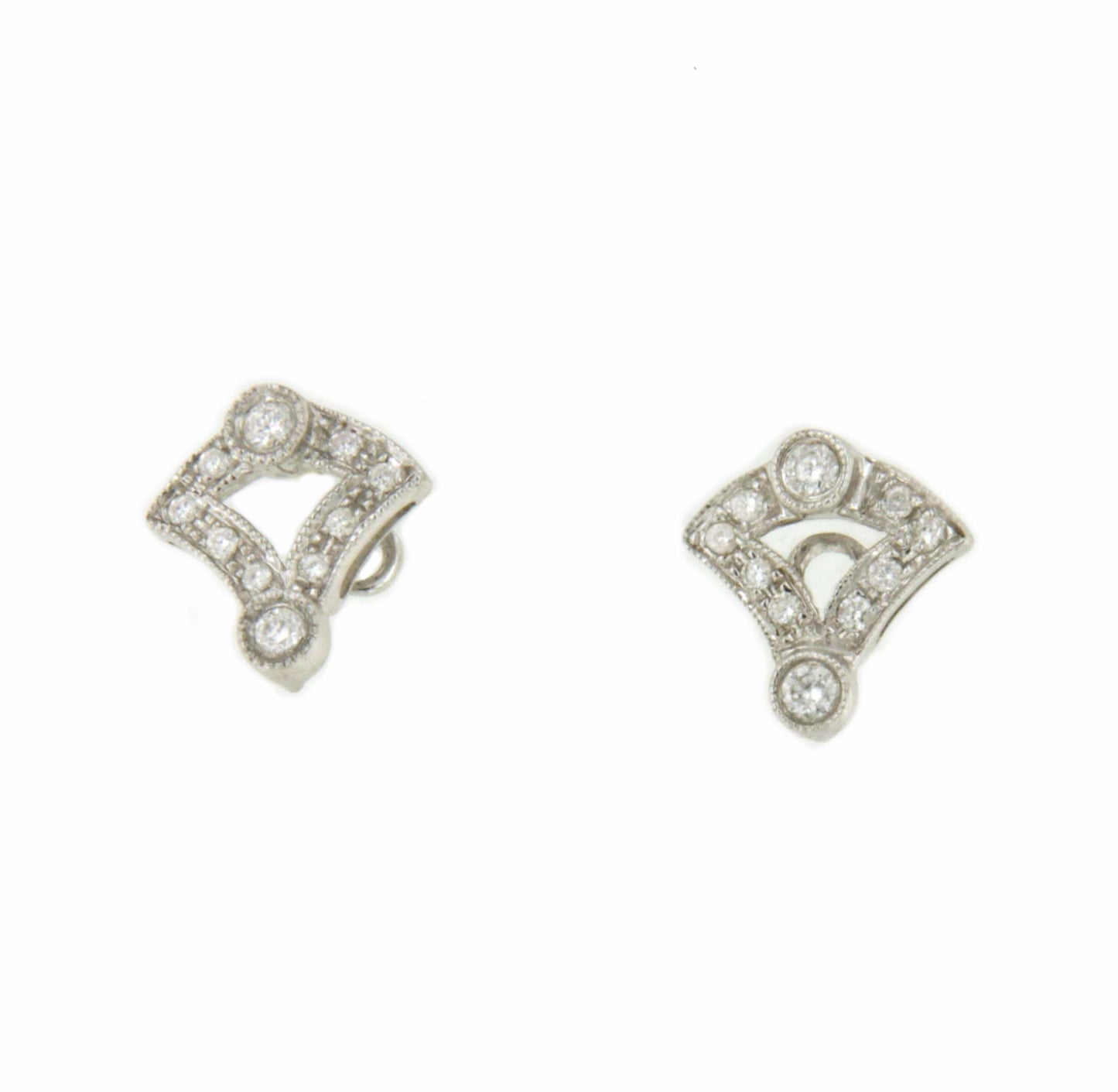 COQUETO detachable earrings in 18k white gold and diamonds