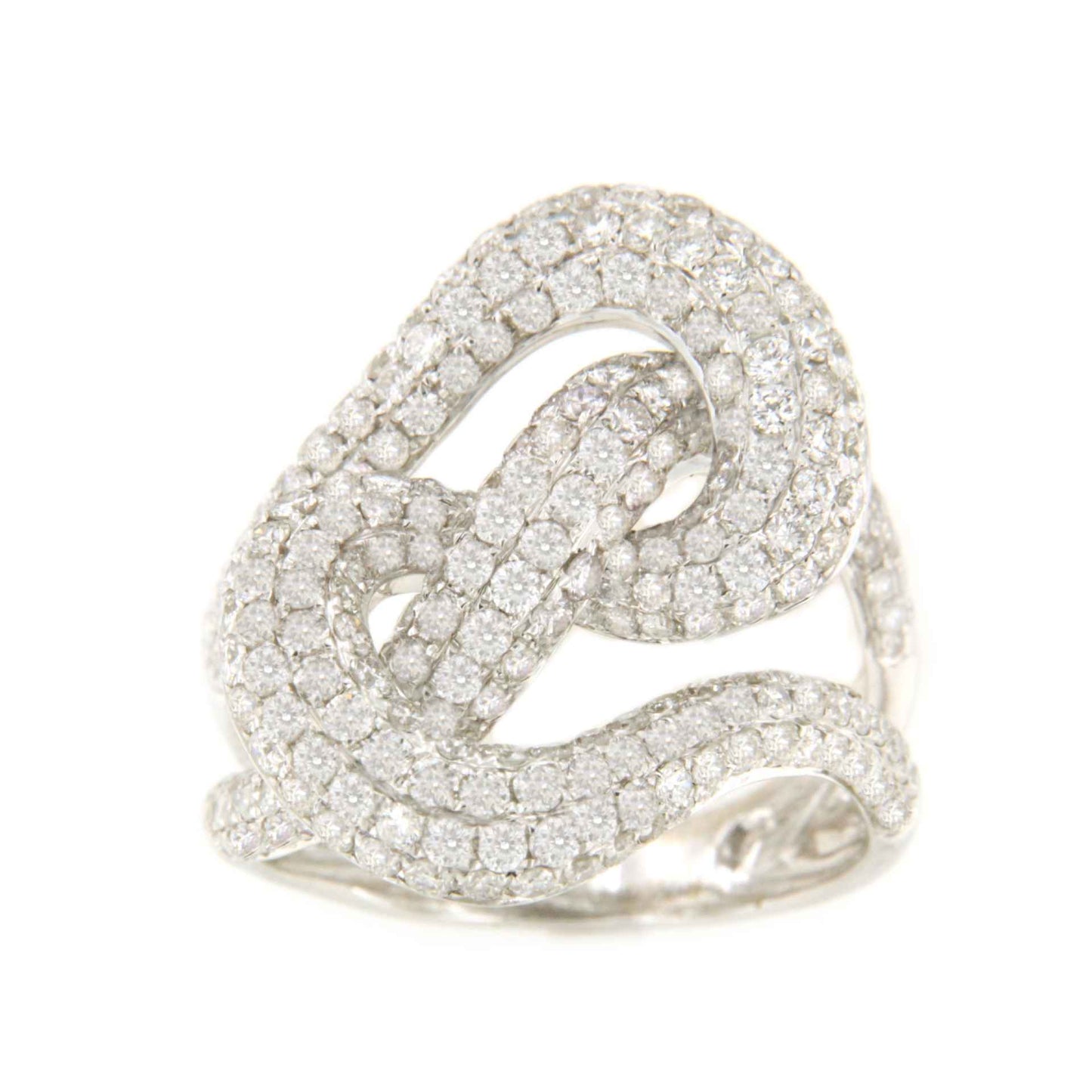 MUNGIA ring in 18k white gold with pavé diamonds.
