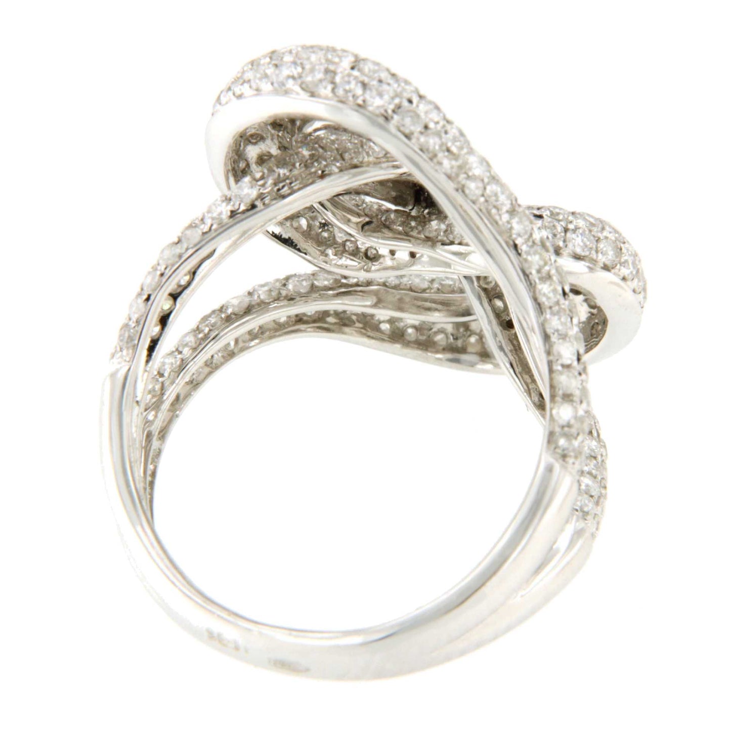 MUNGIA ring in 18k white gold with pavé diamonds.