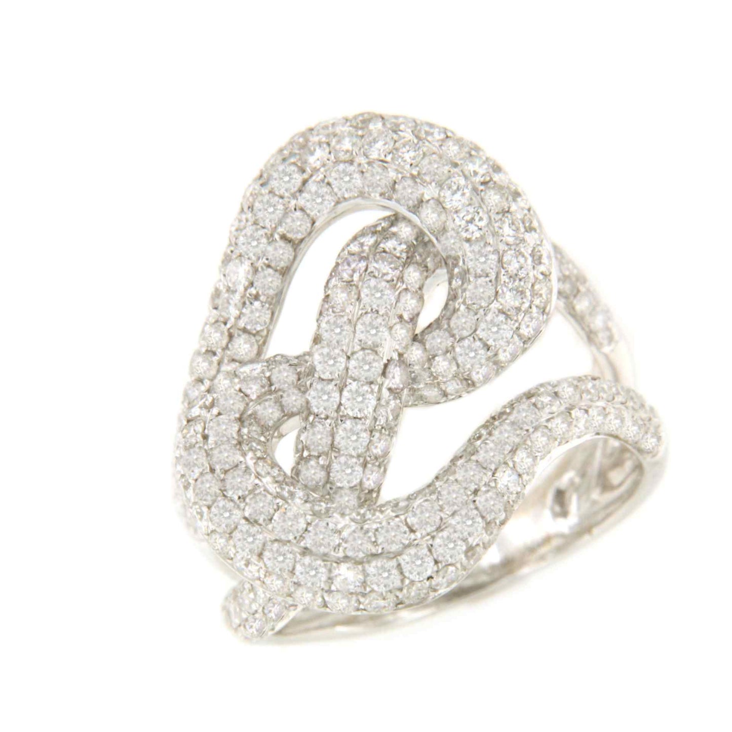 MUNGIA ring in 18k white gold with pavé diamonds.