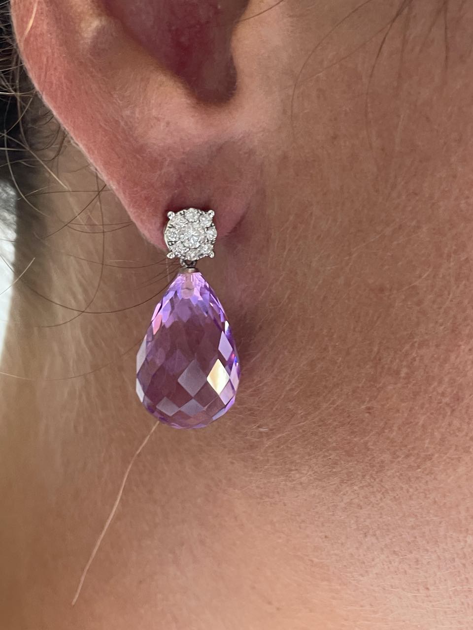 ELBO detachable earrings in 18k gold with diamonds