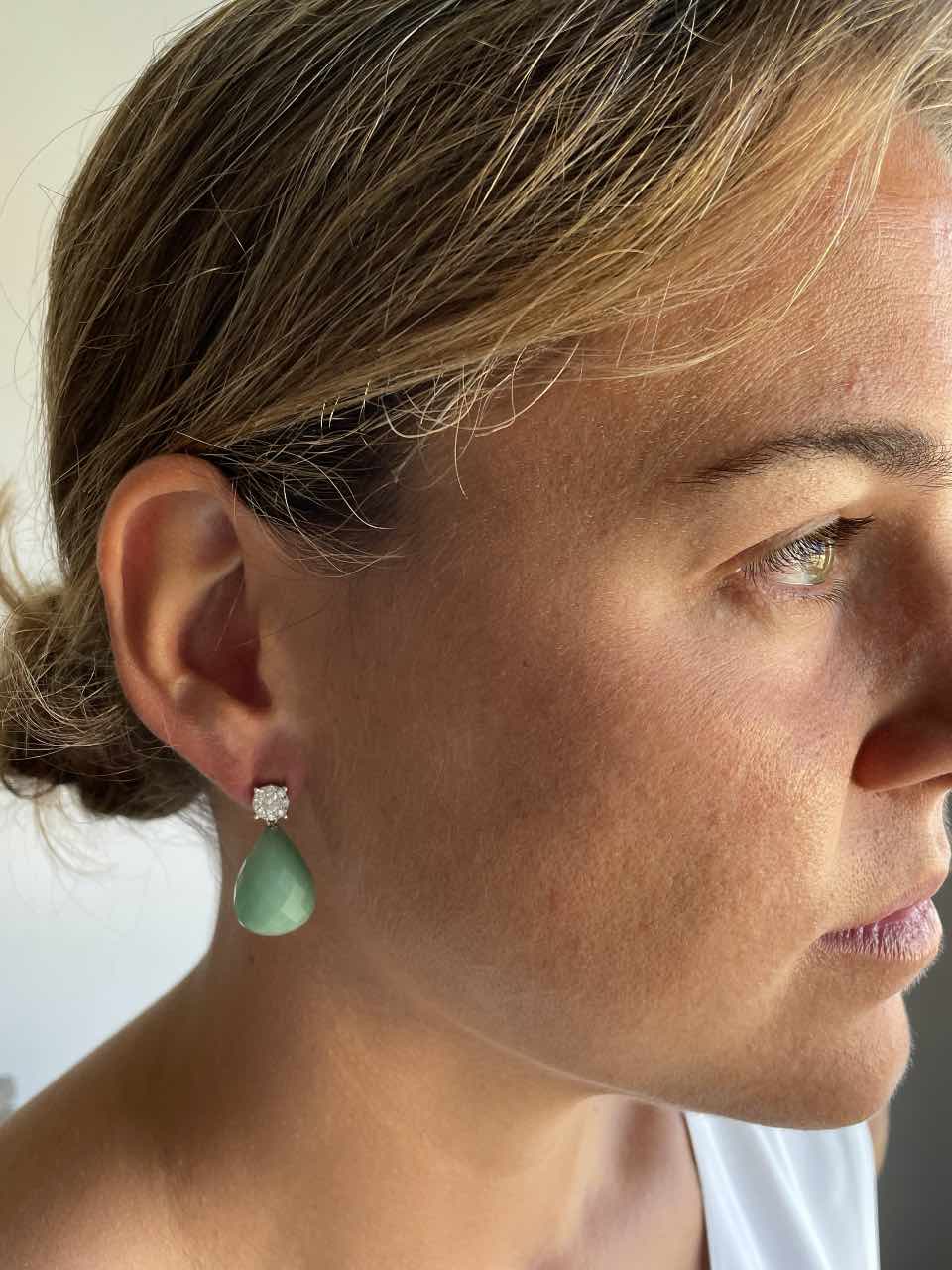 ELBO detachable earrings in 18k gold with diamonds