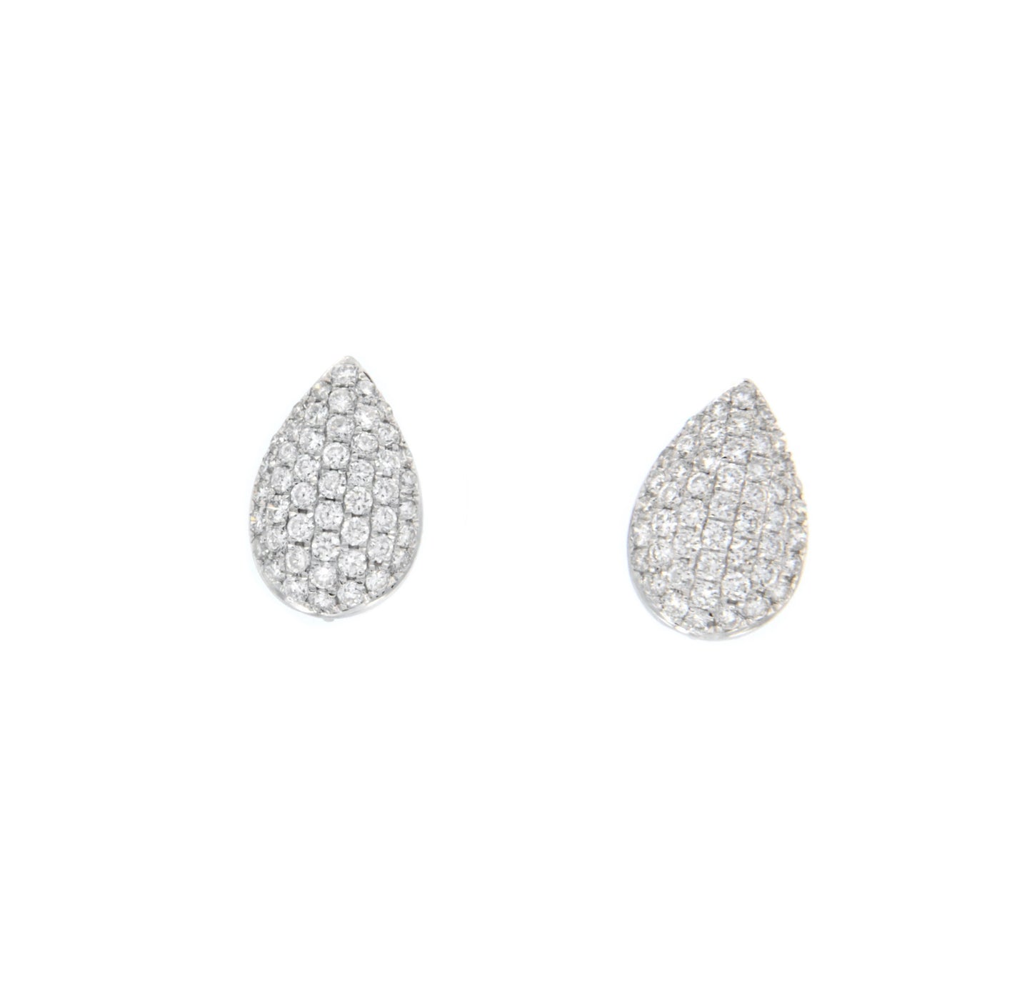 MANFREDI, detachable white gold earrings with a pair of knobs