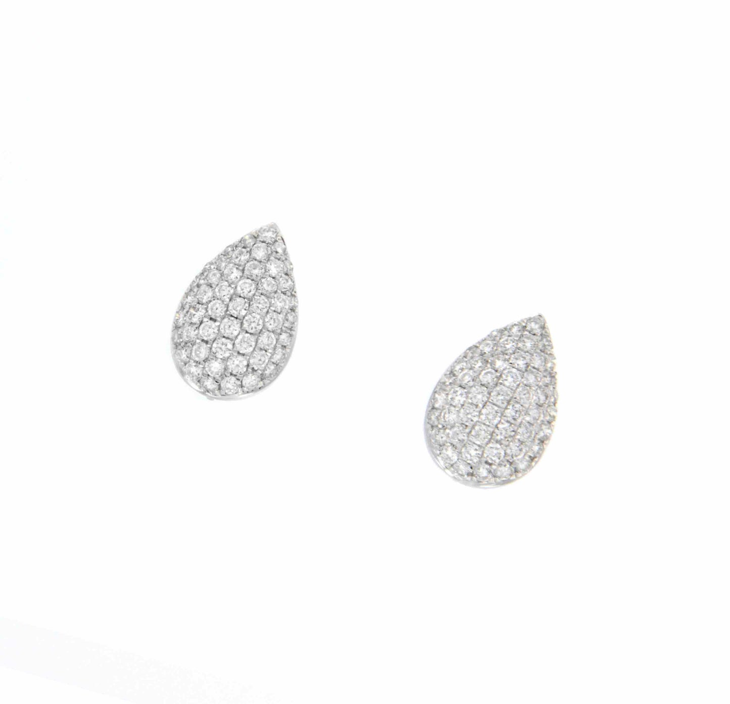 MANFREDI, detachable white gold earrings with a pair of knobs