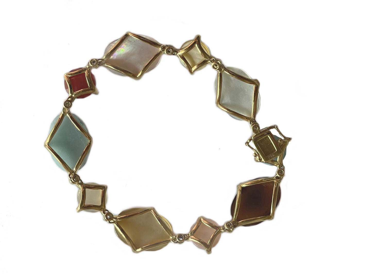 FERRARI, pulsera de oro y diamantes con piedras naturales
