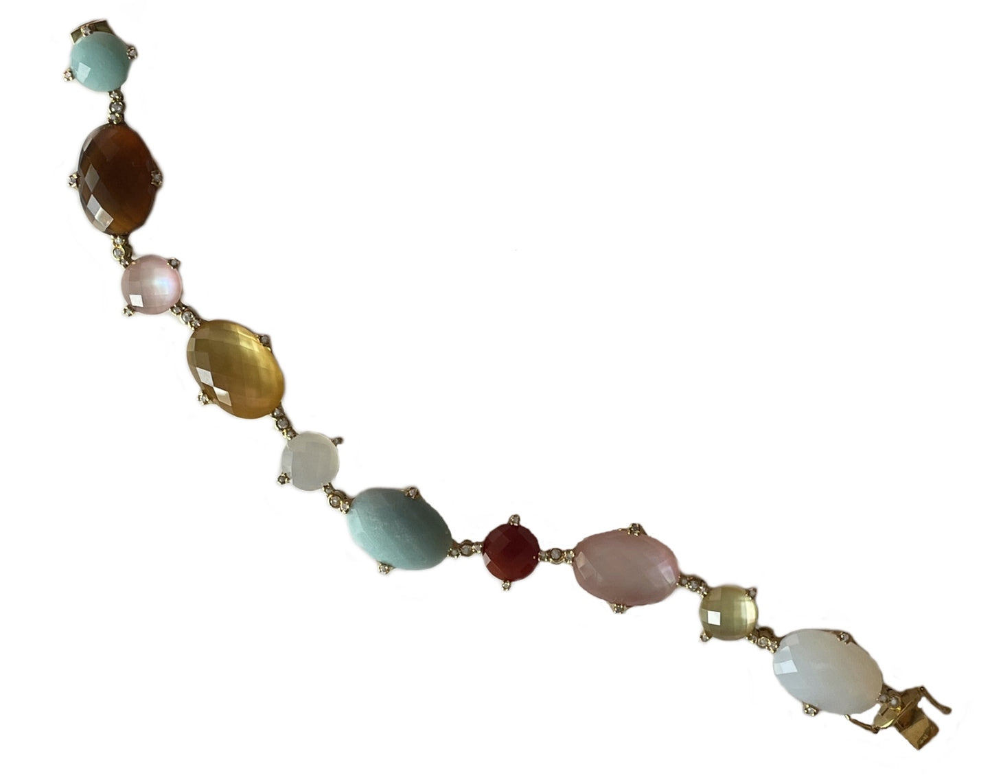 FERRARI, pulsera de oro y diamantes con piedras naturales