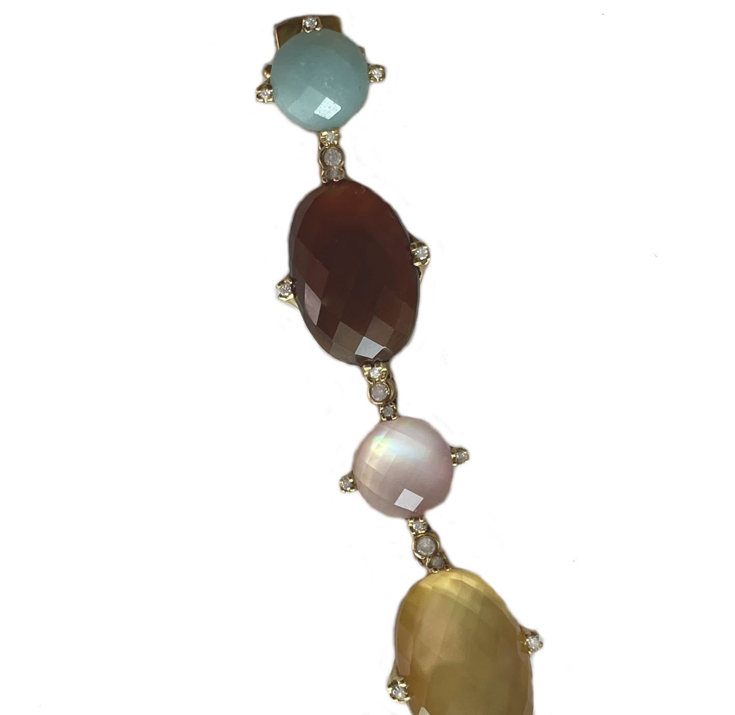 FERRARI, pulsera de oro y diamantes con piedras naturales