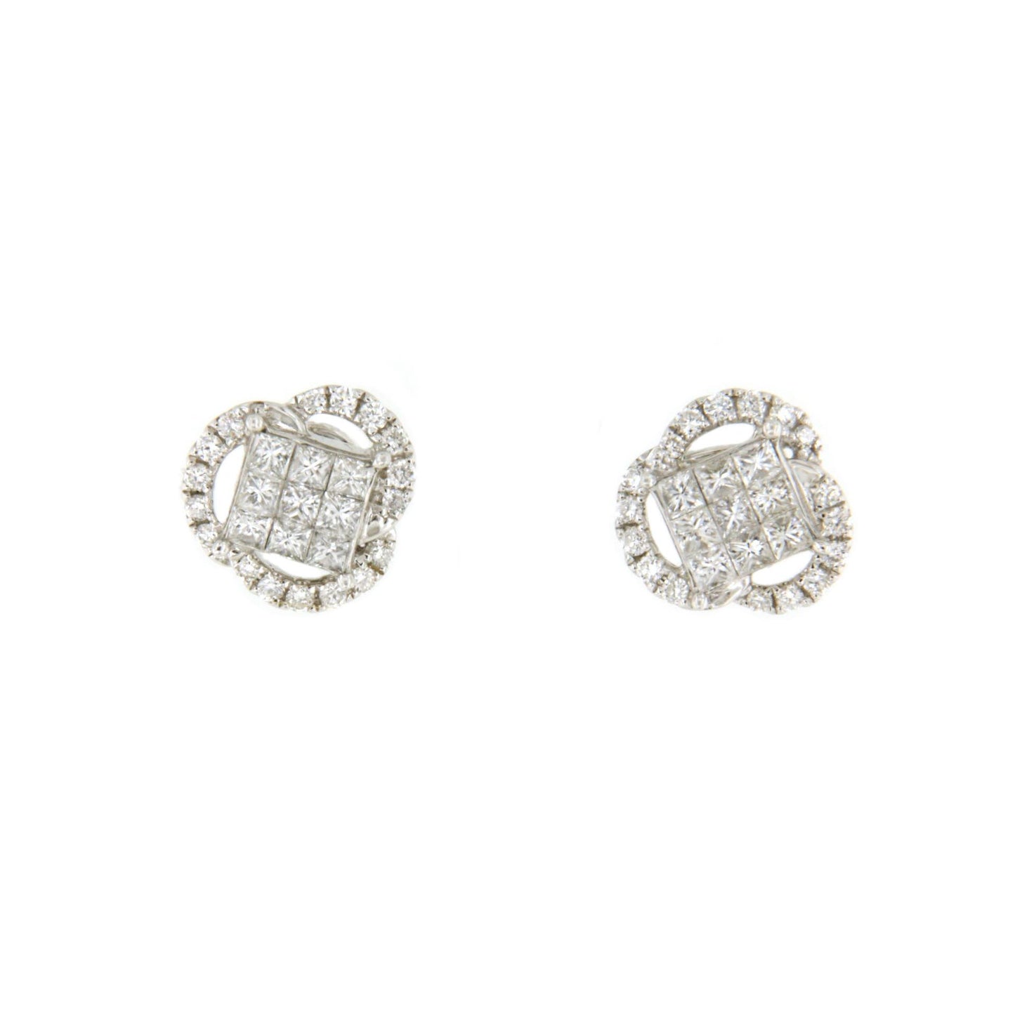Detachable CAPA earring in 18k white gold with diamonds