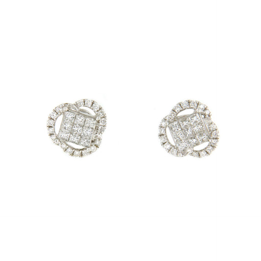 Detachable CAPA earring in 18k white gold with diamonds