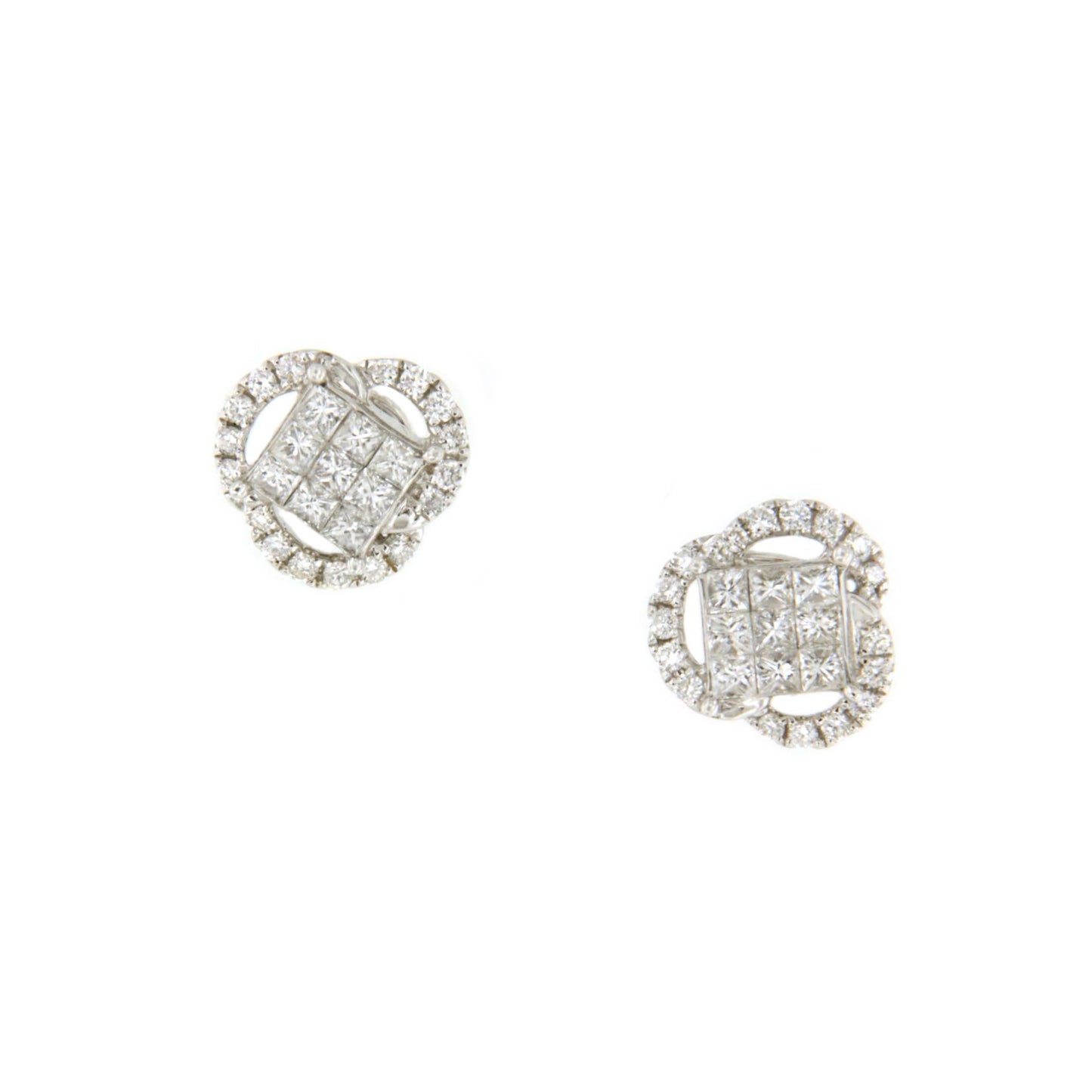Detachable CAPA earring in 18k white gold with diamonds