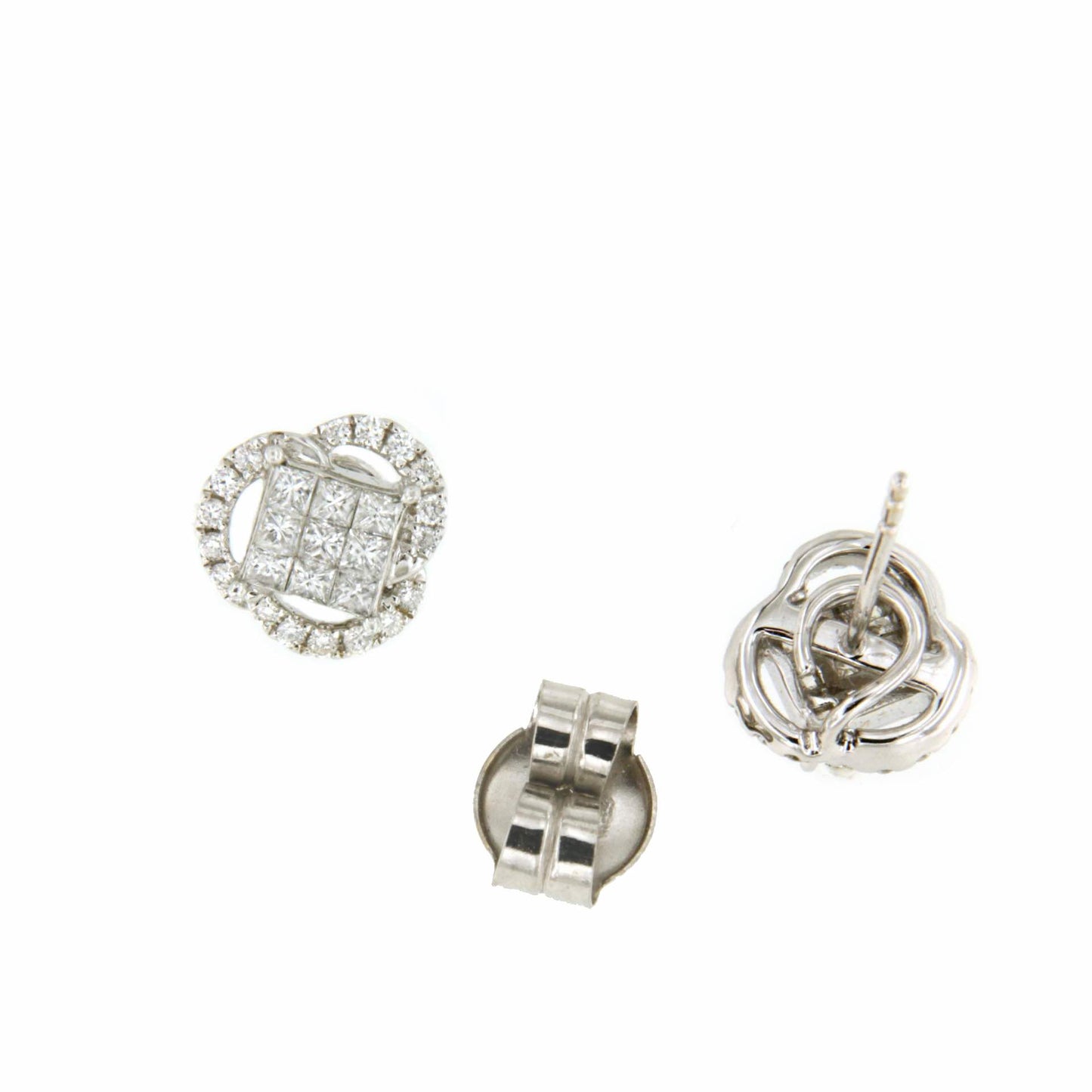 Detachable CAPA earring in 18k white gold with diamonds