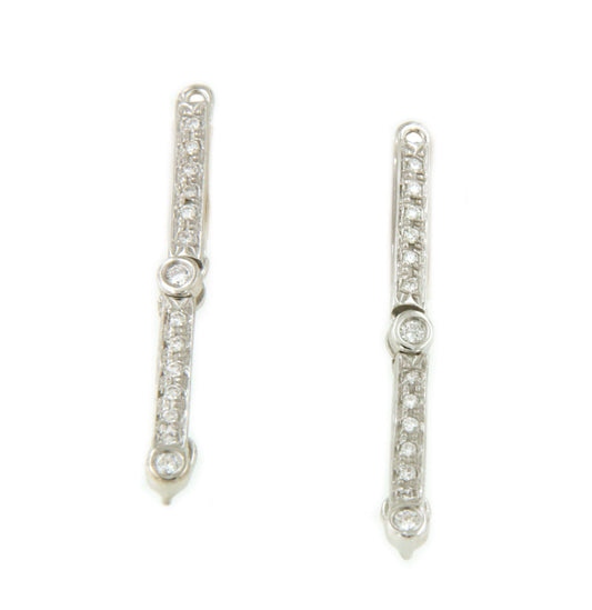 TORIBIO earring extender in 18kt white gold with diamonds