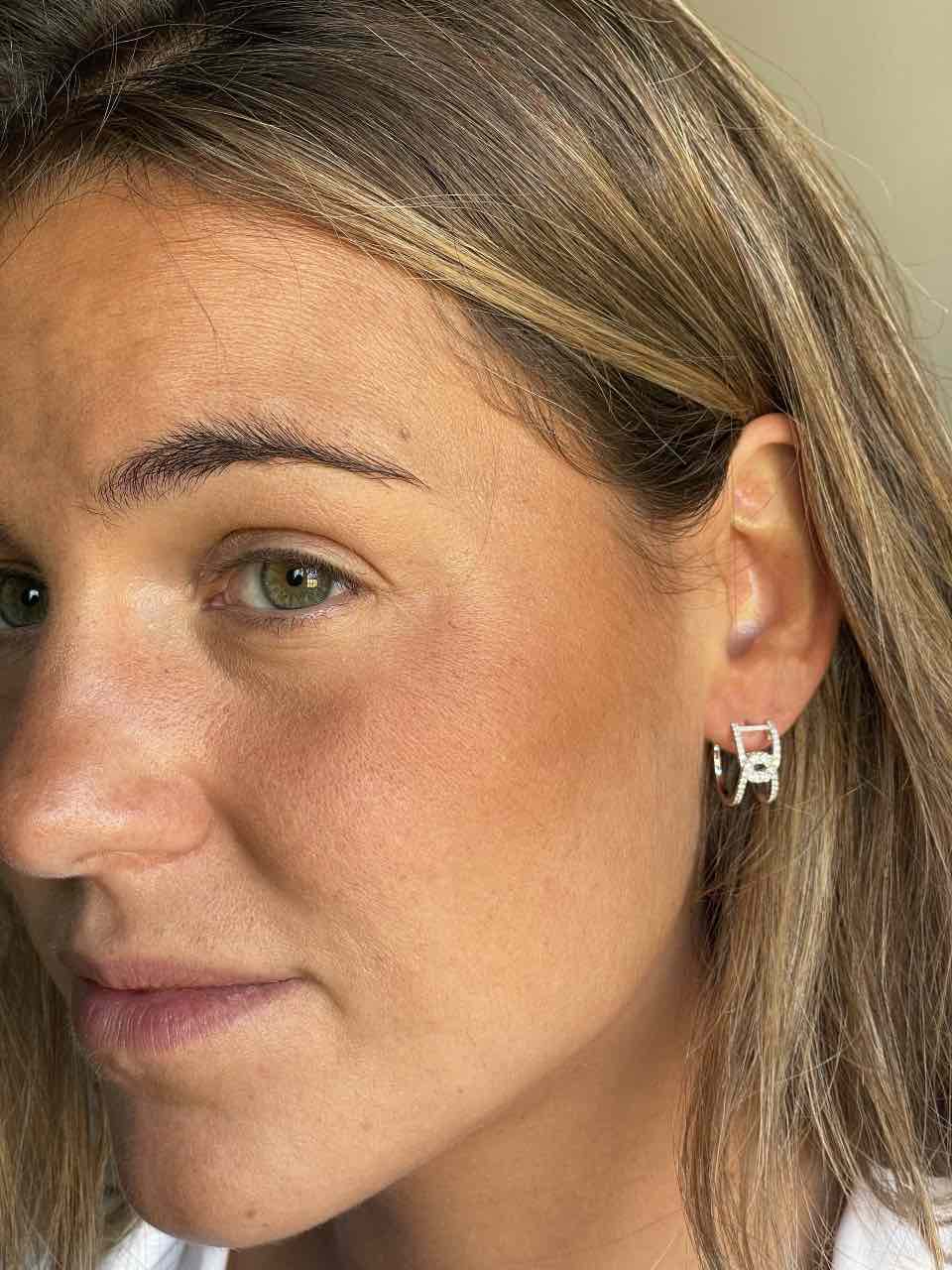 EZPELETA, pendientes de aro con diamantes