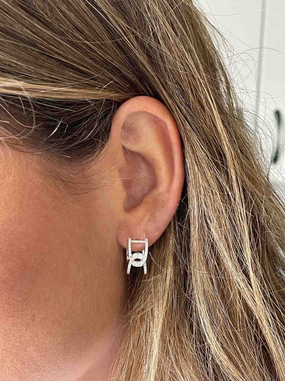 EZPELETA, pendientes de aro con diamantes