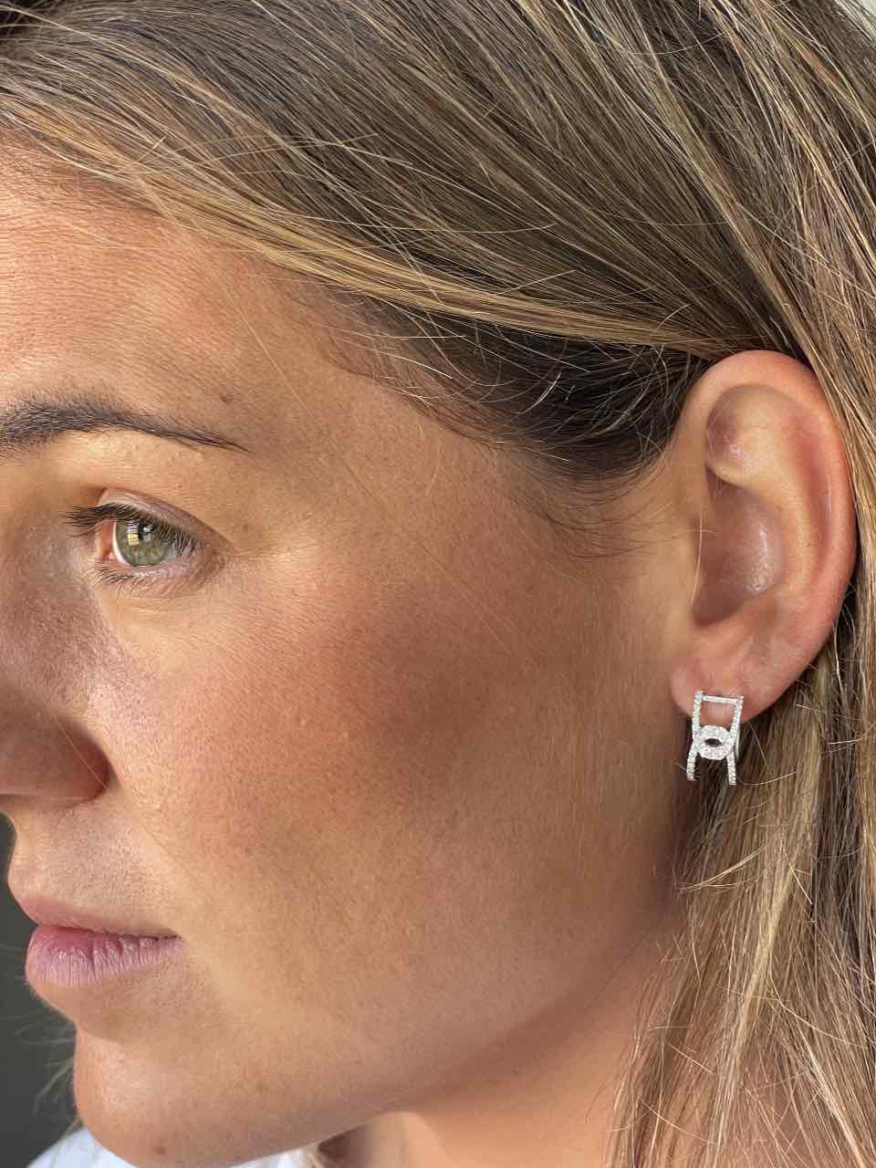EZPELETA, pendientes de aro con diamantes