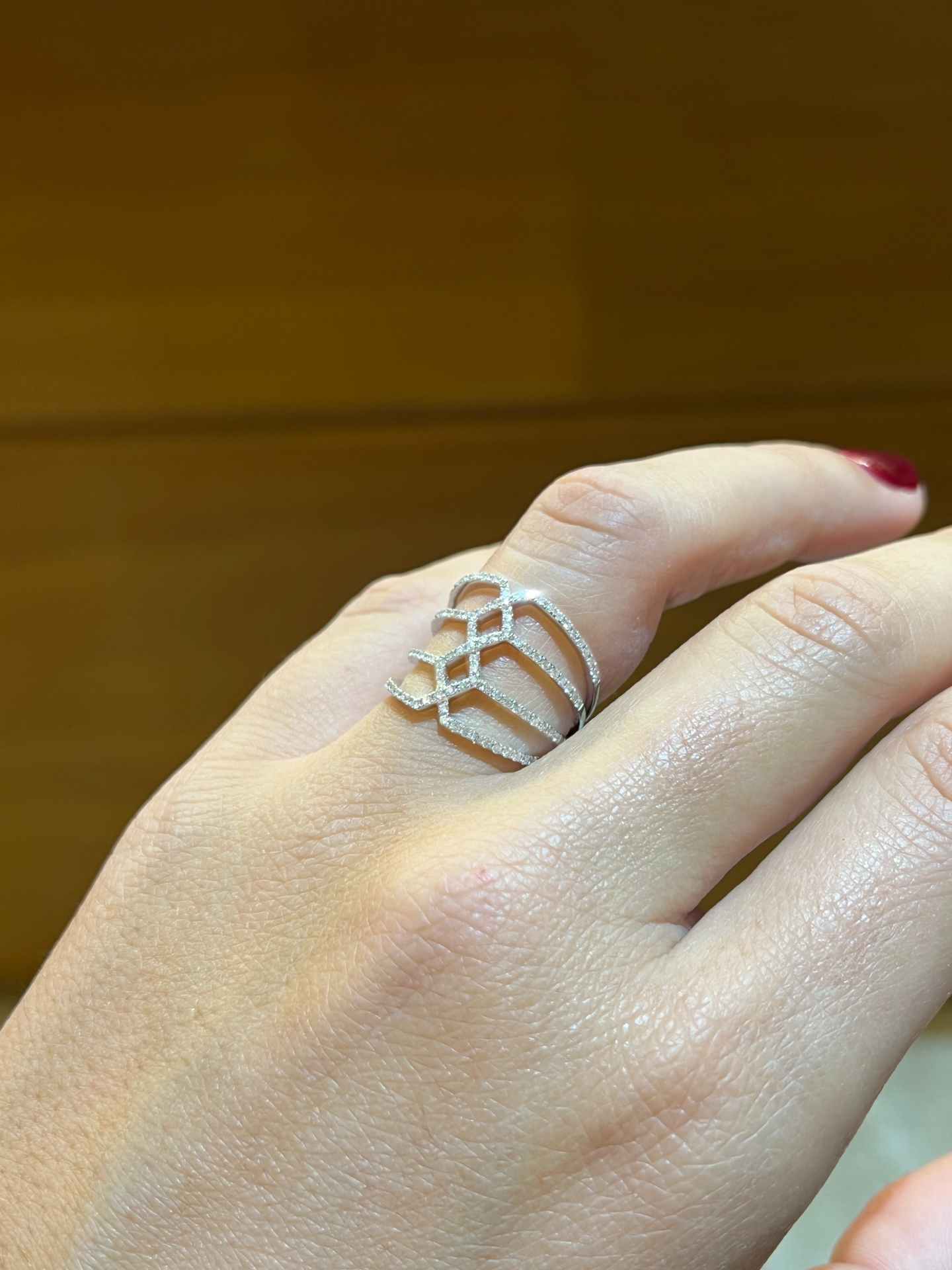 ASRAEL, white gold ring with diamonds