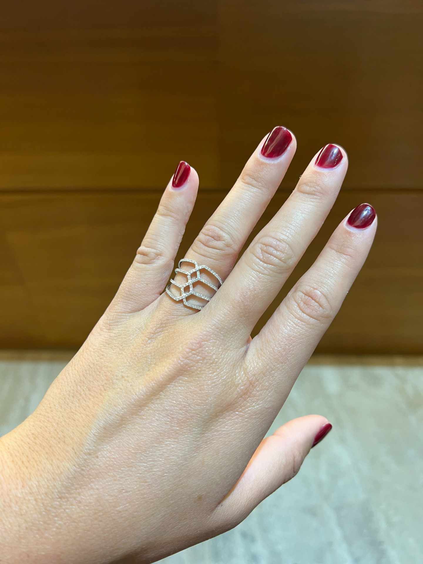 ASRAEL, white gold ring with diamonds