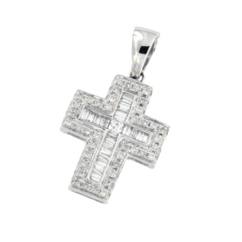 MISTRAL, cruz de oro blanco y diamantes