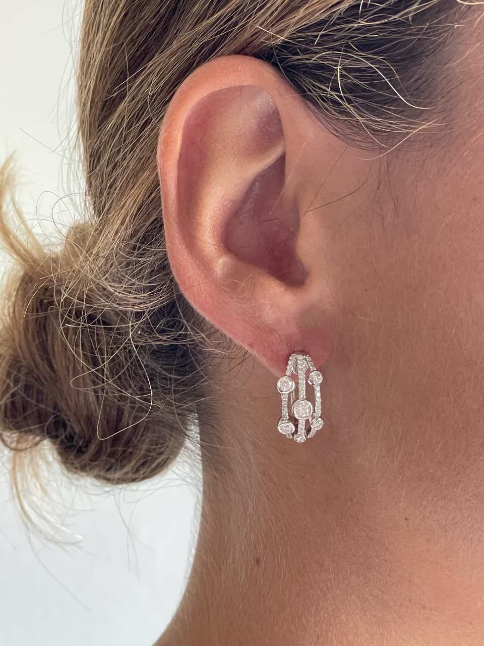 BROCAL, gold and diamond earrings