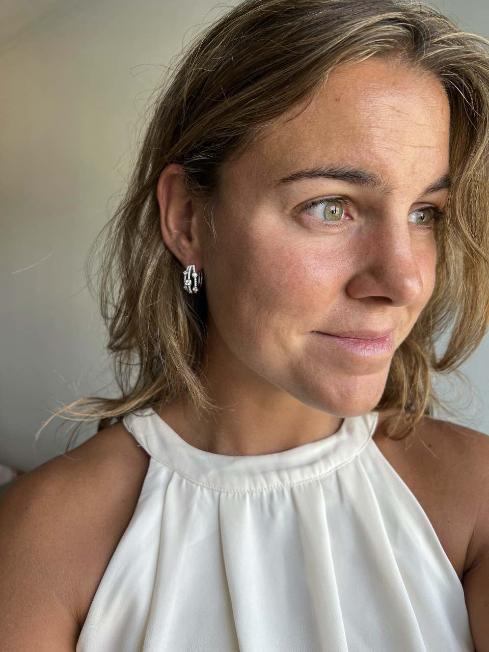 BROCAL, gold and diamond earrings