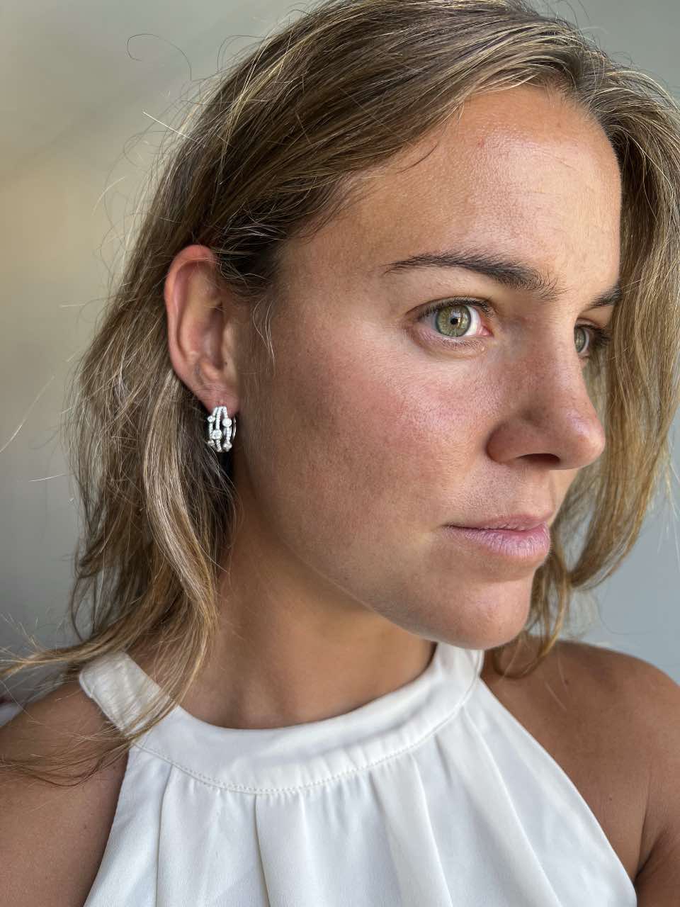 BROCAL, gold and diamond earrings