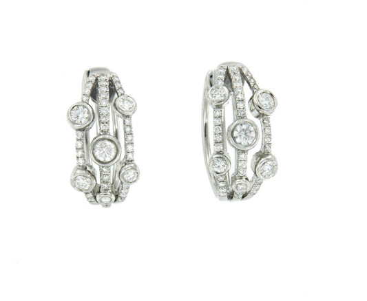 BROCAL, gold and diamond earrings