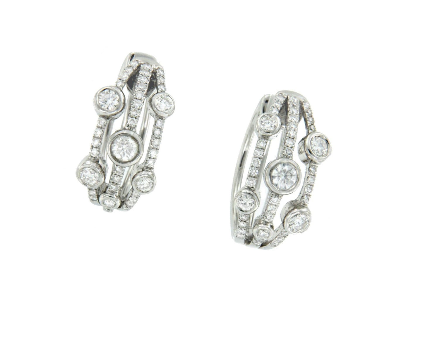 BROCAL, gold and diamond earrings