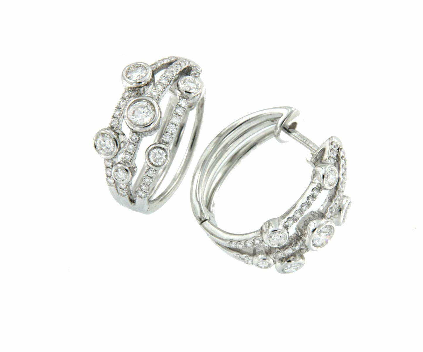 BROCAL, gold and diamond earrings