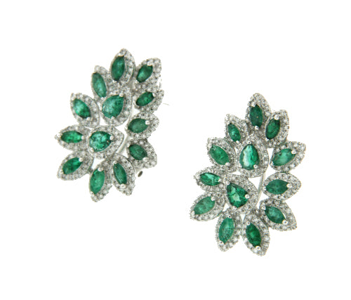 EMERITO pendant with emeralds and diamonds set in 18k yellow gold