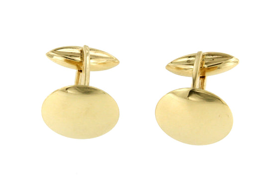 BRAGANZA cufflinks in plain 18k yellow gold
