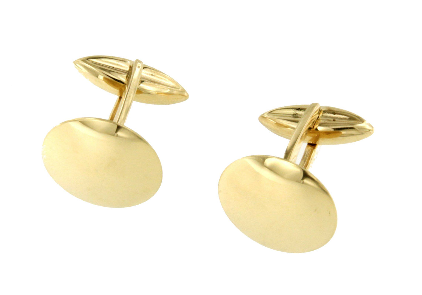BRAGANZA cufflinks in plain 18k yellow gold