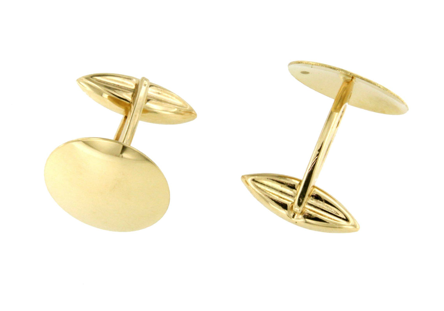 BRAGANZA cufflinks in plain 18k yellow gold