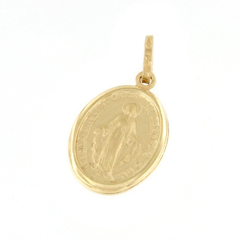 Medalla MIMOSA de la Virgen de la Milagrosa en oro de 18 kilates