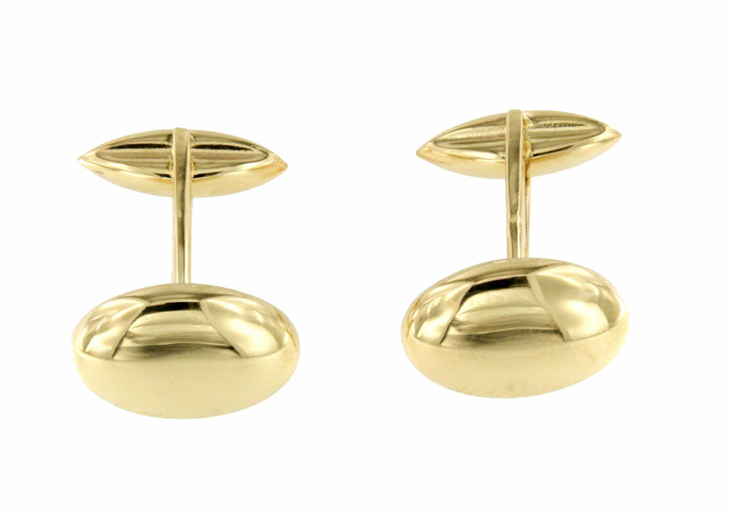 VISEU cufflinks in 18-karat yellow gold, oval shape