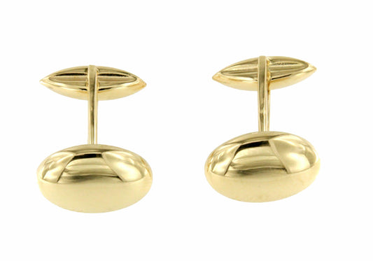 VISEU cufflinks in 18-karat yellow gold, oval shape